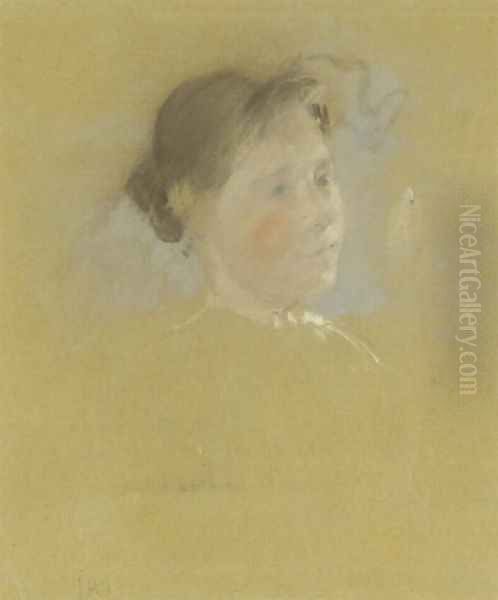 Study of a Head, c.1888-95 Oil Painting by Henry Tonks