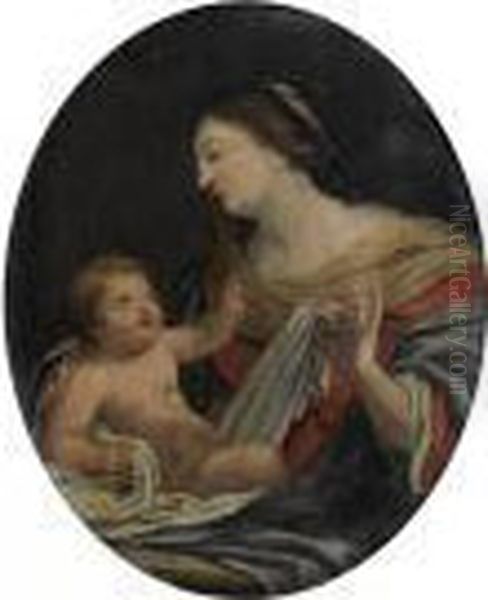 La Vierge Au Lange Oil Painting by Aubin Vouet