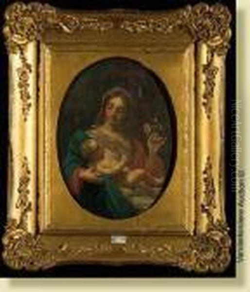 Vierge A L'enfant Oil Painting by Aubin Vouet