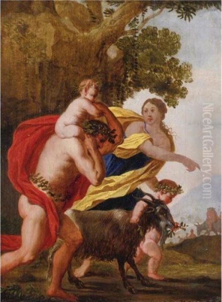 Bacchanale Oil Painting by Aubin Vouet