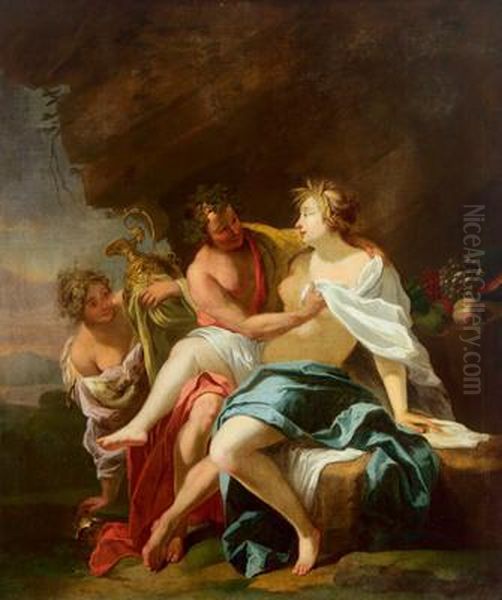 Scuola Del Xvii Secolo Bacco E Cerere Oil Painting by Aubin Vouet