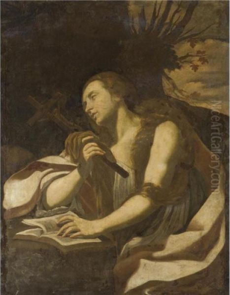 The Penitent Magdalene Oil Painting by Aubin Vouet