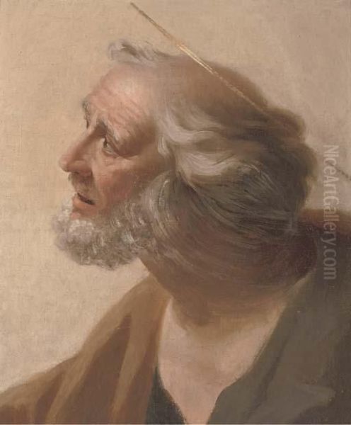 A Male Saint Oil Painting by Aubin Vouet