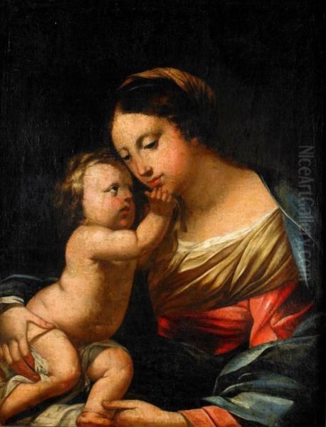 Madonnan Med Barnet Oil Painting by Aubin Vouet