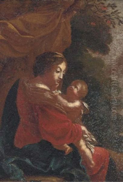 The Virgin And Child Oil Painting by Aubin Vouet