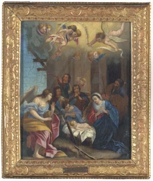 The Nativity Oil Painting by Aubin Vouet