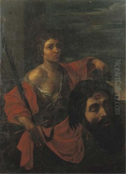 Davide E Golia Oil Painting by Aubin Vouet