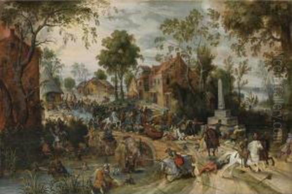 The Battle Of Stadtlohn Oil Painting by Sebastien Vrancx