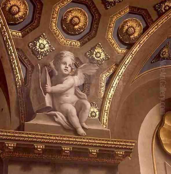 A putto on the Chapel wall Oil Painting by Sir James Thornhill