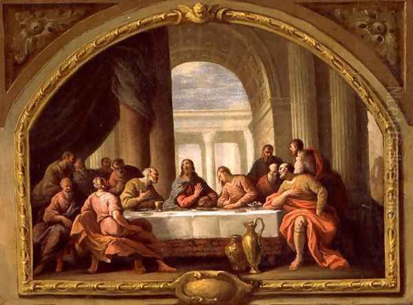 Sketch for The Last Supper, St. Marys, Weymouth, formerly attributed to Antonio Verrio c.1639-1707 c.1719-20 Oil Painting by Sir James Thornhill