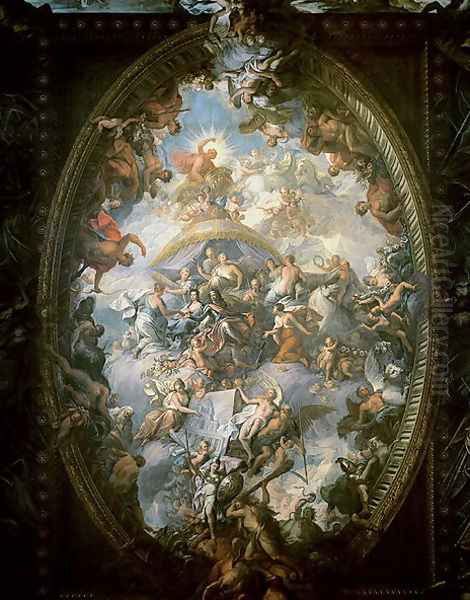 Ceiling of the Painted Hall, 1707-14 Oil Painting by Sir James Thornhill