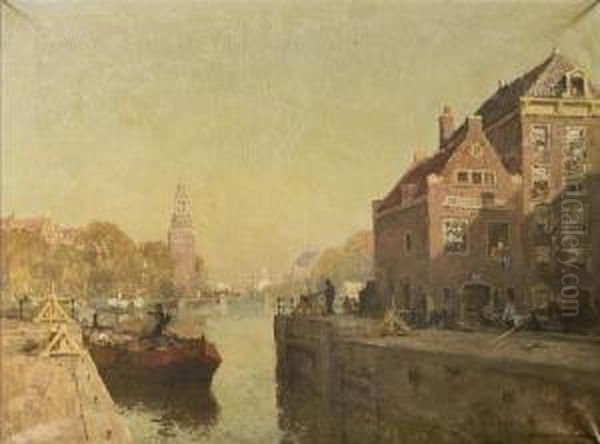 The St Anthony Locks, Amsterdam Oil Painting by Cornelis Vreedenburgh