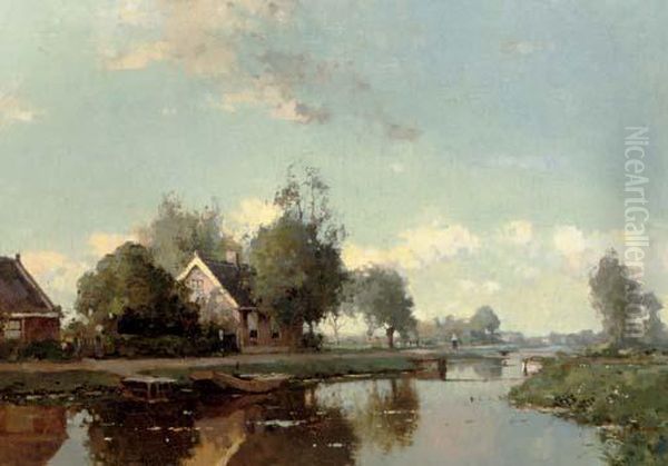 View Of A Bridge, Teckop Oil Painting by Cornelis Vreedenburgh