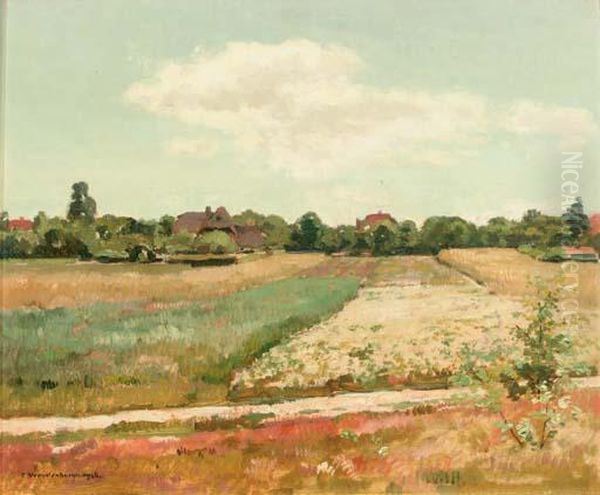 Flowering Fields Oil Painting by Cornelis Vreedenburgh