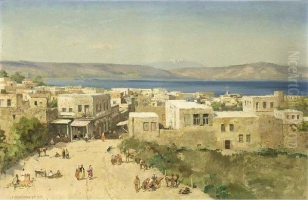 A View Of Nazareth Oil Painting by Cornelis Vreedenburgh