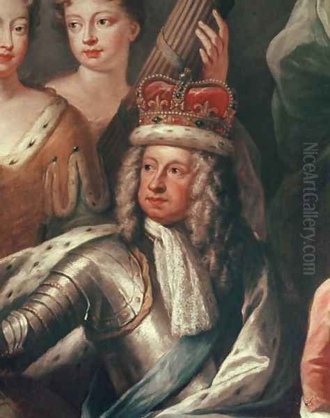 Detail of George I from the Painted Hall, Greenwich Oil Painting by Sir James Thornhill