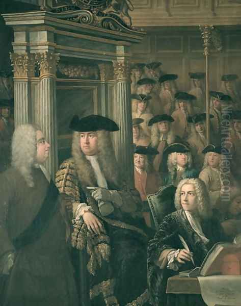 The House of Commons in 1730 Oil Painting by Sir James Thornhill