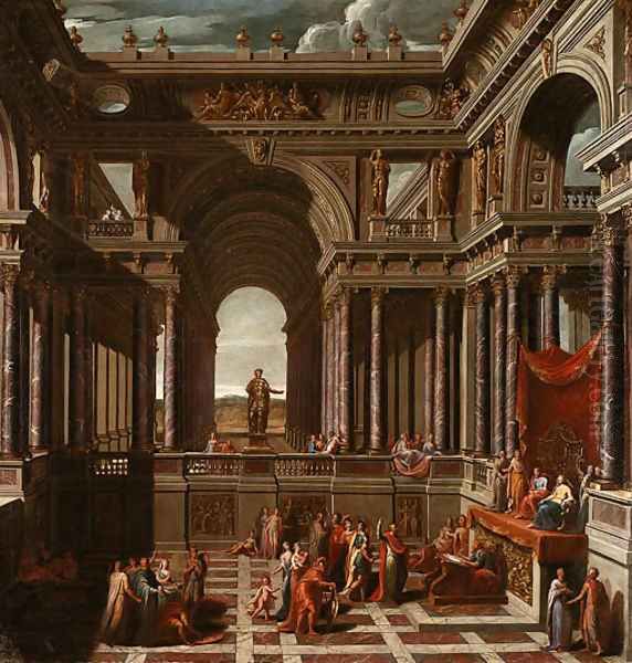 A Capriccio with Saint Paul before Agrippa Oil Painting by Sir James Thornhill