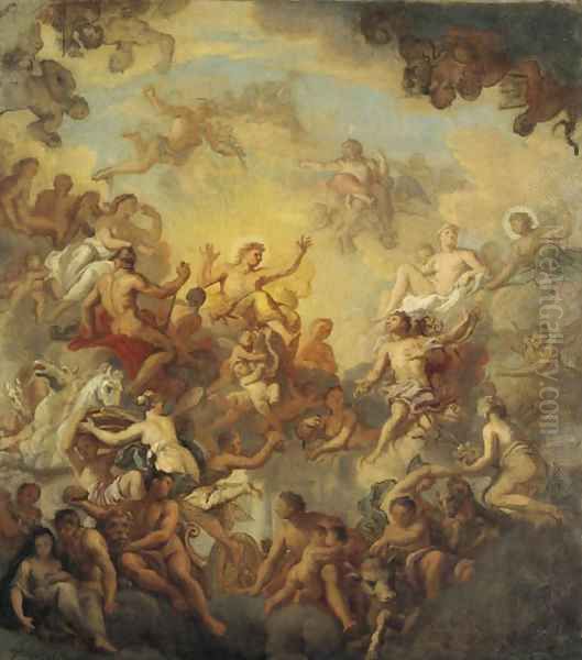 Phaeton petitioning Apollo Oil Painting by Sir James Thornhill