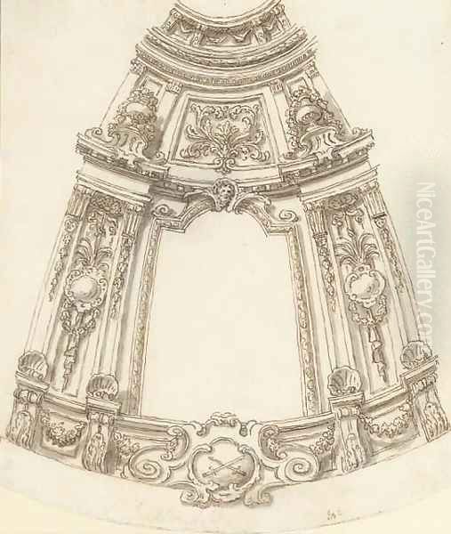 Design for a rotunda Oil Painting by Sir James Thornhill