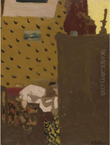 Madame Roussel Au Chiffonier Oil Painting by Jean-Edouard Vuillard