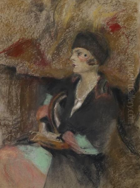 Portrait De Femme Assise (annette Salomon) Oil Painting by Jean-Edouard Vuillard