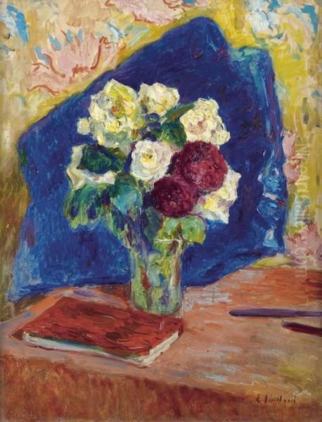 Le Bouquet Et Le Livre Oil Painting by Jean-Edouard Vuillard