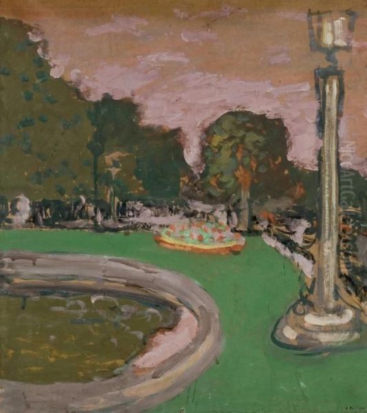 Le Rond-point Des Champs-elysees Oil Painting by Jean-Edouard Vuillard