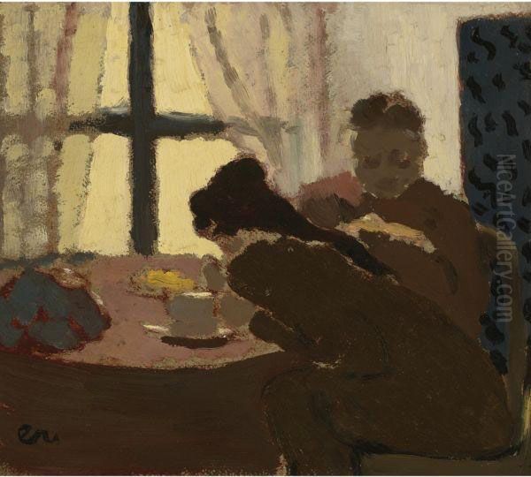 Petit Dejeuner Devant La Fenetre Oil Painting by Jean-Edouard Vuillard