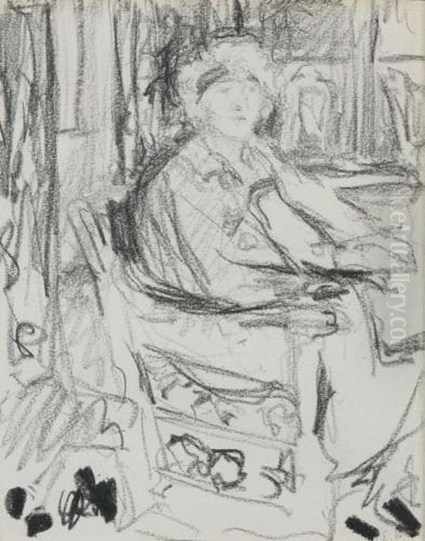 Lucy Hessel Assise Oil Painting by Jean-Edouard Vuillard