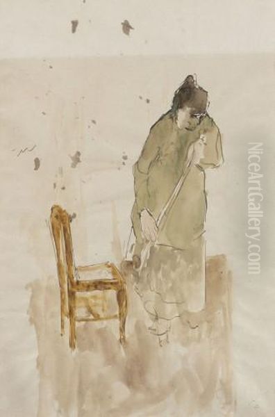 Etude De Femme Et Chaise Oil Painting by Jean-Edouard Vuillard