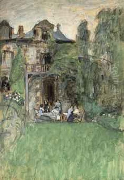 Un Apres-midi Dans Le Jardin Oil Painting by Jean-Edouard Vuillard