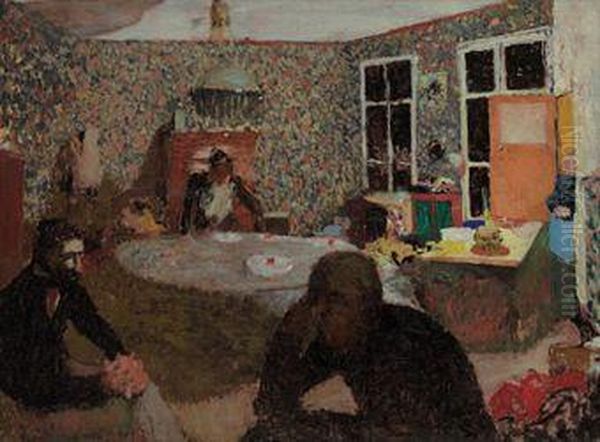 La Soiree Familiale Oil Painting by Jean-Edouard Vuillard