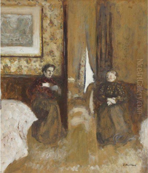 Conversation Oil Painting by Jean-Edouard Vuillard