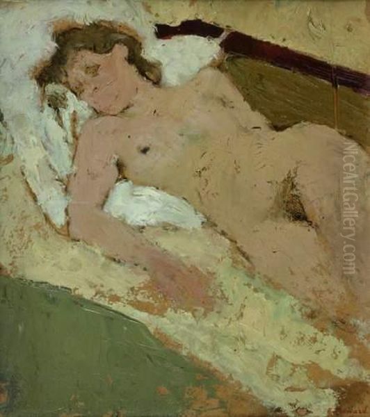 Nu Etendu Oil Painting by Jean-Edouard Vuillard