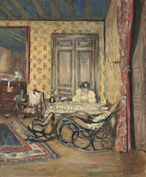 Interieur Aux Rocking-chairs Oil Painting by Jean-Edouard Vuillard