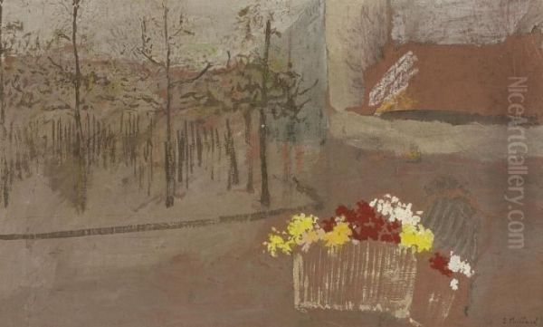 La Bouquetiere Oil Painting by Jean-Edouard Vuillard