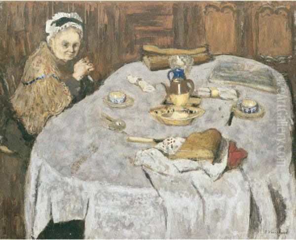 Le Petit Dejeuner De Madame Vuillard Oil Painting by Jean-Edouard Vuillard