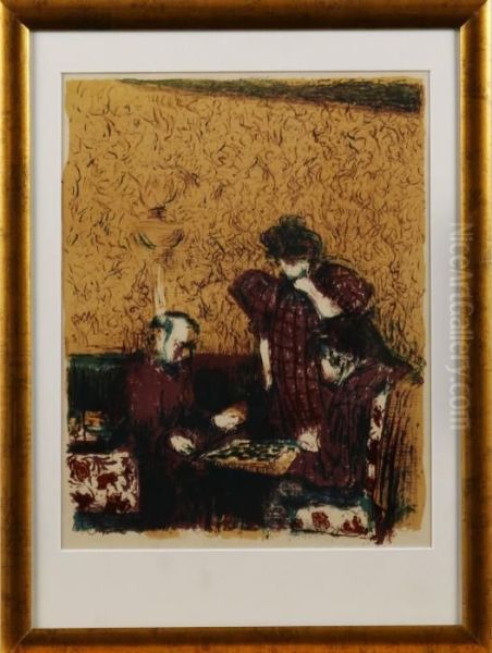 Edouard , 
Efter Oil Painting by Jean-Edouard Vuillard