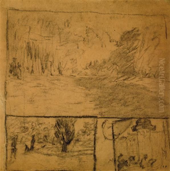 Etudes De Paysages Oil Painting by Jean-Edouard Vuillard