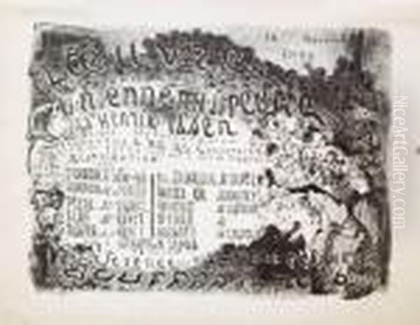 Un Ennemi Du Peuple D'hendrik Ibsen. Programme Pour Les Bouffes Du Nord. Oil Painting by Jean-Edouard Vuillard