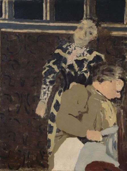 Marie Reveuse Et Sa Mere
Avec Le Cachet De L'atelier Oil Painting by Jean-Edouard Vuillard