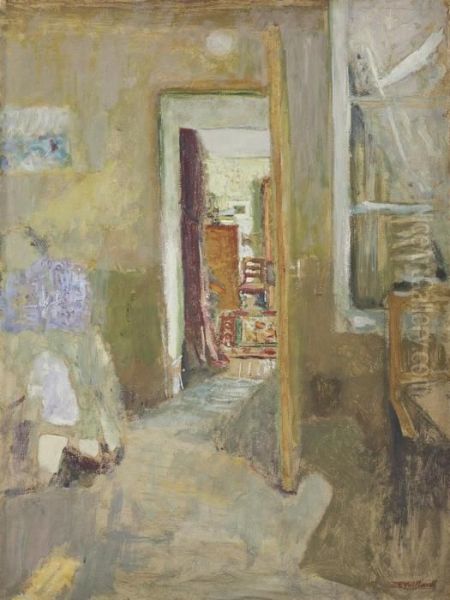 La Porte Ouverte Oil Painting by Jean-Edouard Vuillard