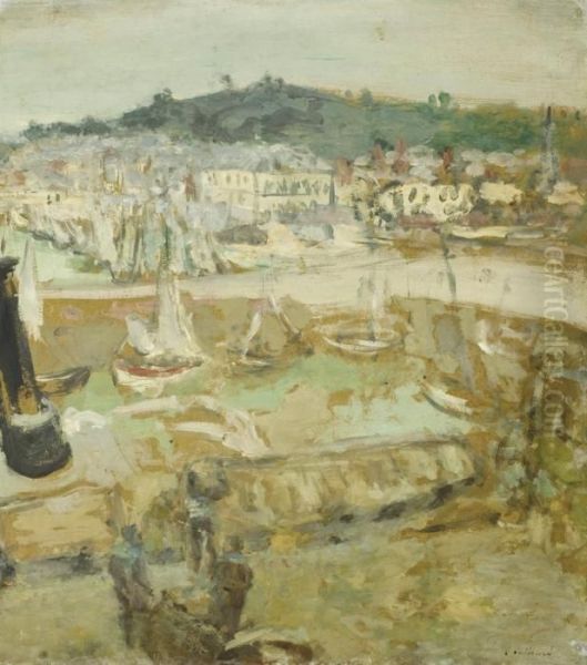 Le Petit Port, Honfleur Oil Painting by Jean-Edouard Vuillard