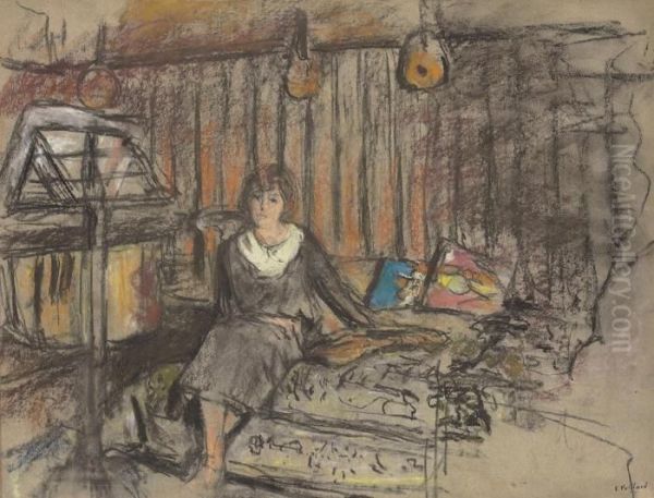 Madame Fried Reveuse Oil Painting by Jean-Edouard Vuillard