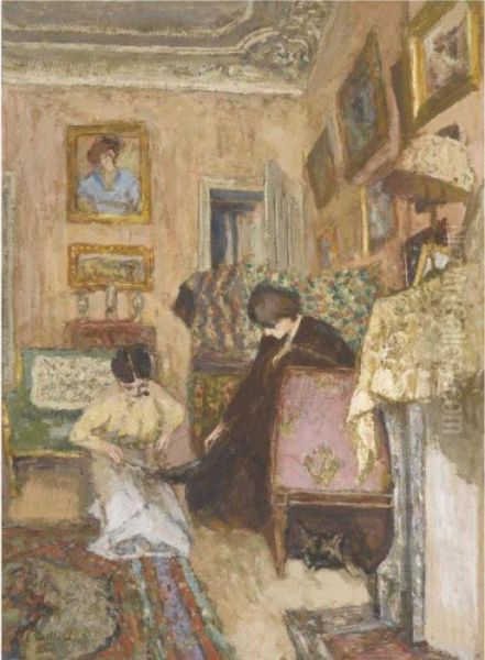 Le Lacet De La Bottine Oil Painting by Jean-Edouard Vuillard