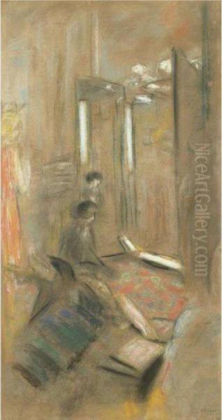 Le Salon De Coco Chanel Oil Painting by Jean-Edouard Vuillard