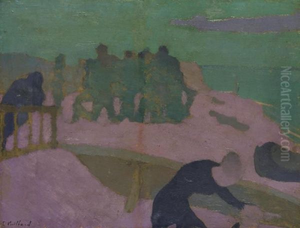 La Plage Violette Oil Painting by Jean-Edouard Vuillard