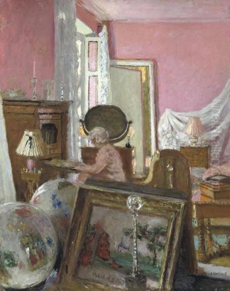 Madame Hessel Dans Sa Chambre Au Chateau Des Clayes Oil Painting by Jean-Edouard Vuillard