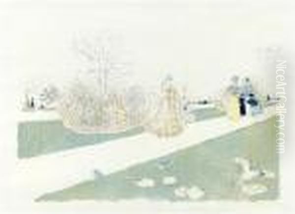 Le Jardin Des Tuilleries. Oil Painting by Jean-Edouard Vuillard